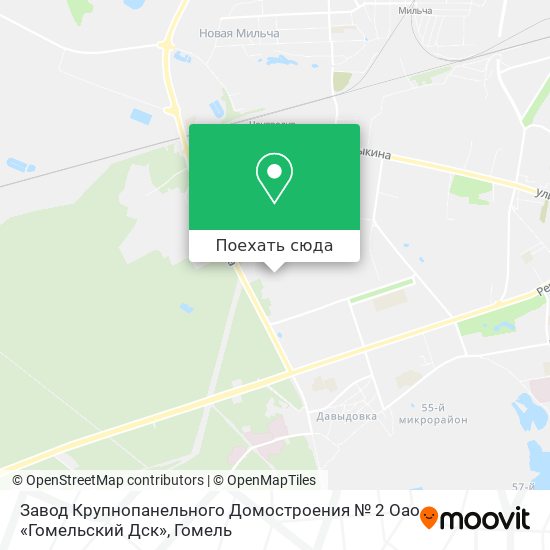 Карта Завод Крупнопанельного Домостроения № 2 Оао «Гомельский Дск»
