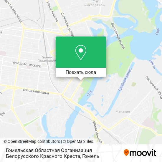 Карта Гомельская Областная Организация Белорусского Красного Креста