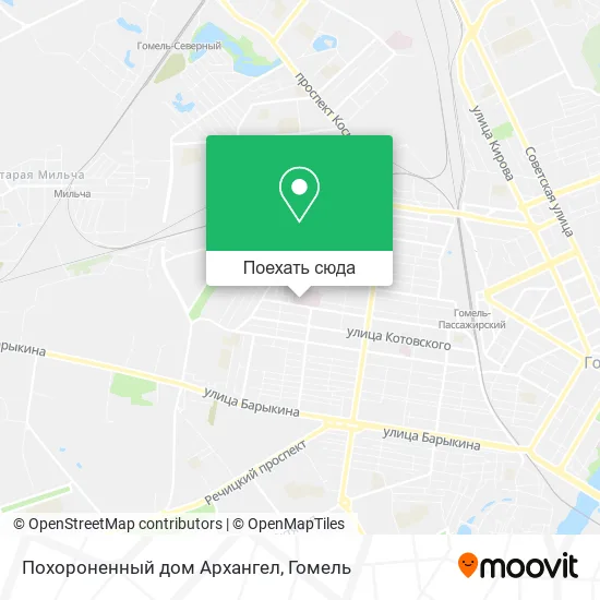 Карта Похороненный дом Архангел