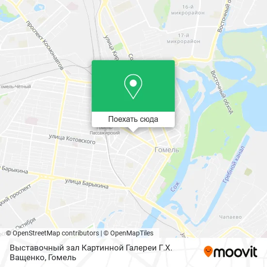 Карта Выставочный зал Картинной Галереи Г.Х. Ващенко