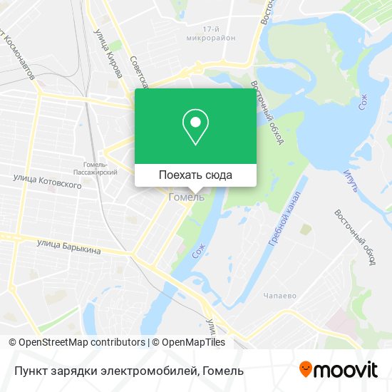 Карта Пункт зарядки электромобилей