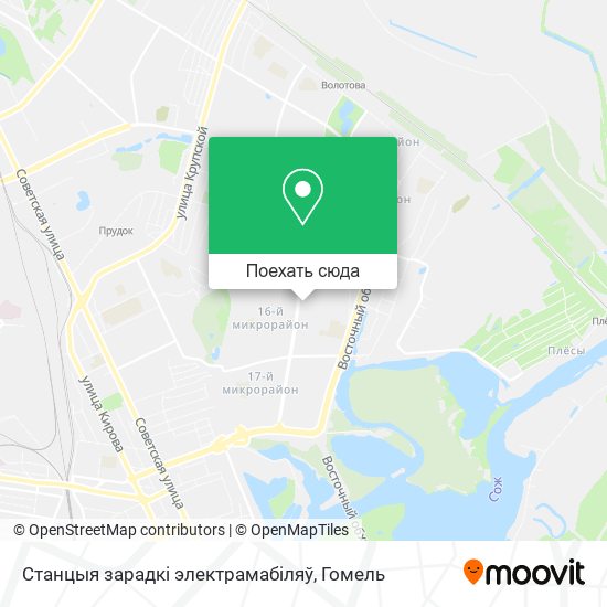 Карта Станцыя зарадкі электрамабіляў