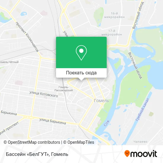 Карта Бассейн «БелГУТ»