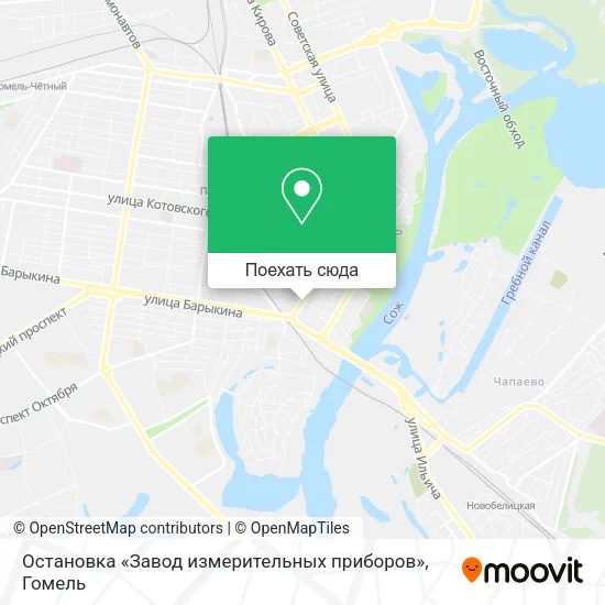 Карта Остановка «Завод измерительных приборов»