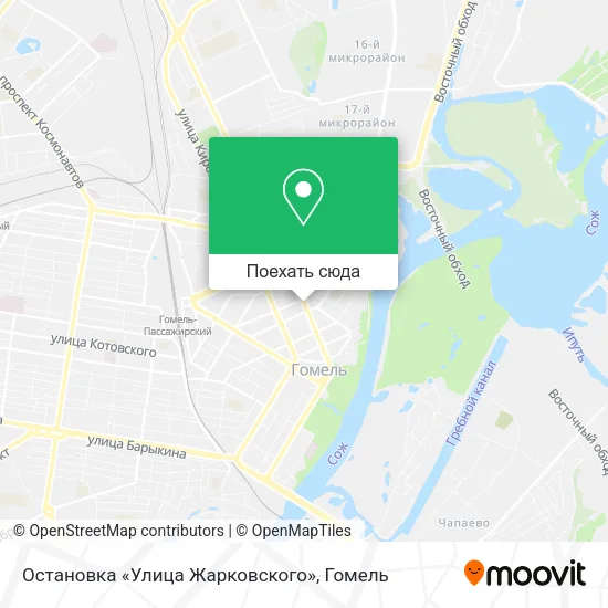 Карта Остановка «Улица Жарковского»
