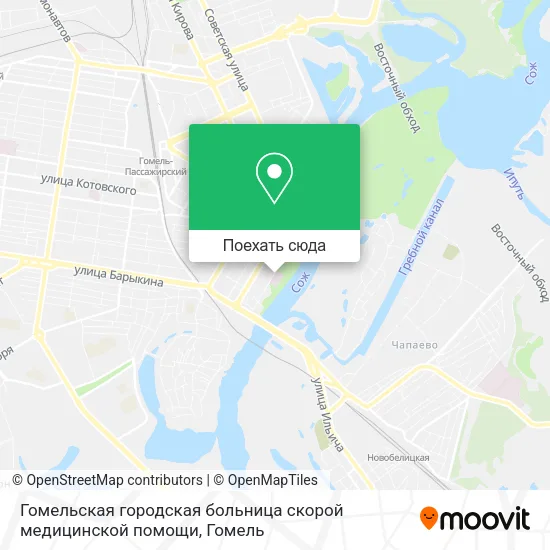 Карта Гомельская городская больница скорой медицинской помощи
