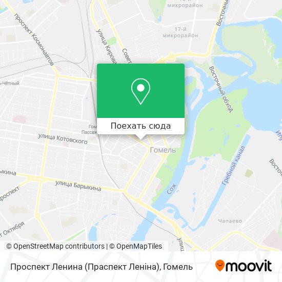Карта Проспект Ленина (Праспект Леніна)