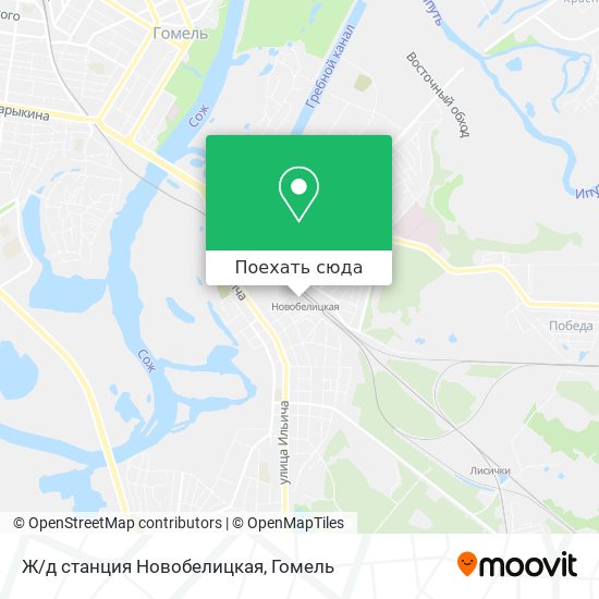 Карта Ж/д станция Новобелицкая