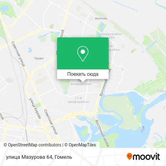 Карта улица Мазурова 64