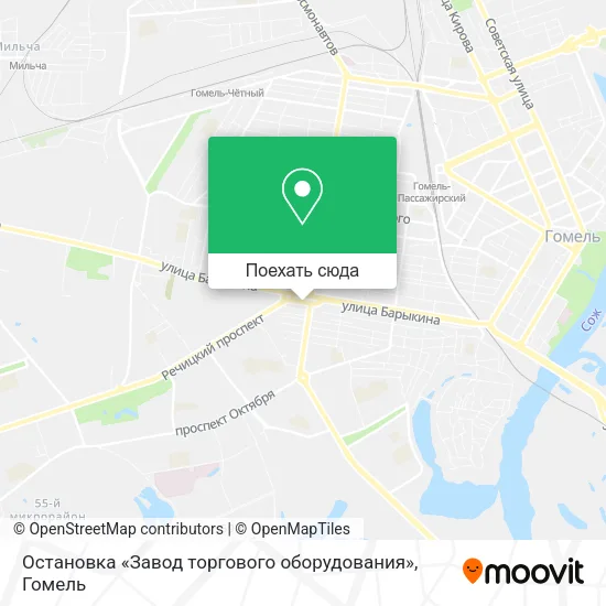 Карта Остановка «Завод торгового оборудования»