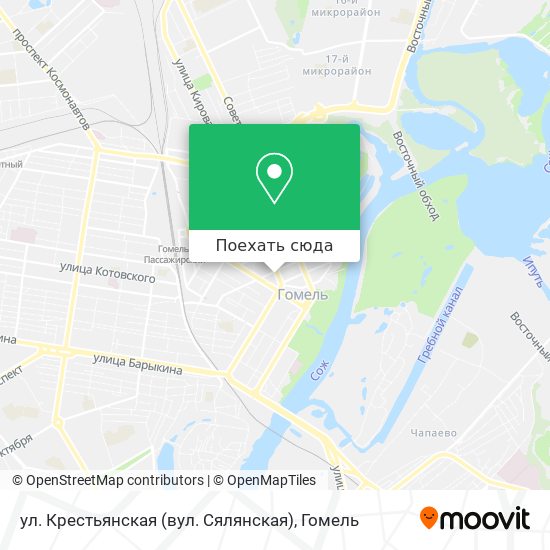 Карта ул. Крестьянская (вул. Сялянская)