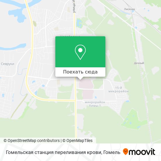 Карта Гомельская станция переливания крови