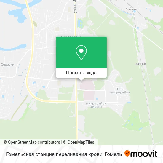 Карта Гомельская станция переливания крови