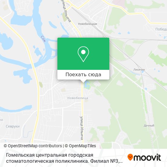 Карта Гомельская центральная городская стоматологическая поликлиника. Филиал №3
