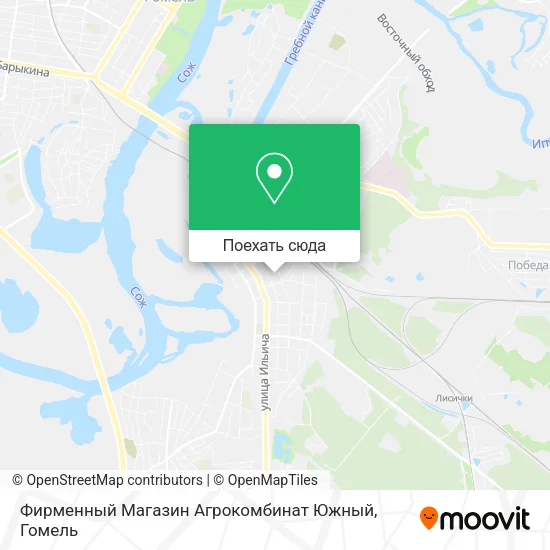 Карта Фирменный Магазин Агрокомбинат Южный