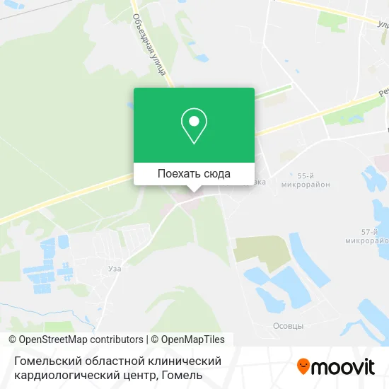 Карта Гомельский областной клинический кардиологический центр