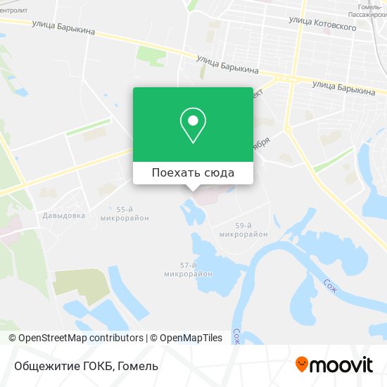 Карта Общежитие ГОКБ