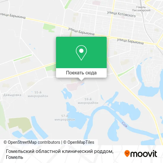 Карта Гомельский областной клинический роддом