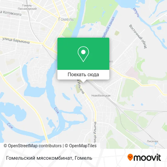 Карта Гомельский мясокомбинат