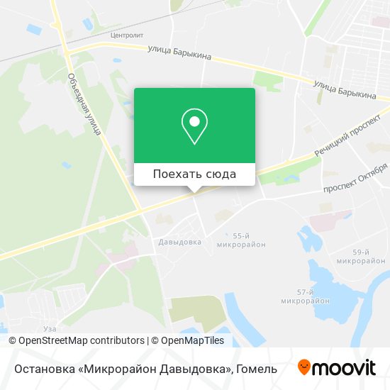 Карта Остановка «Микрорайон Давыдовка»