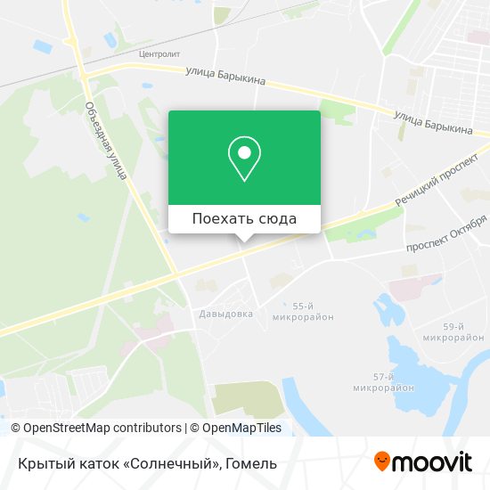Карта Крытый каток «Солнечный»