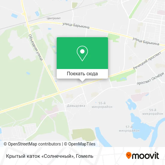 Карта Крытый каток «Солнечный»