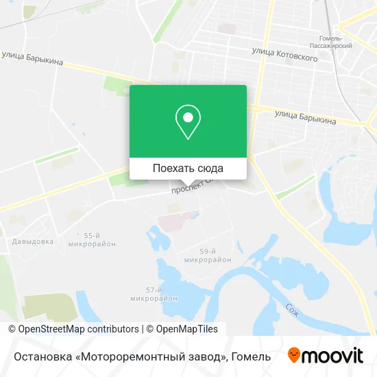 Карта Остановка «Мотороремонтный завод»