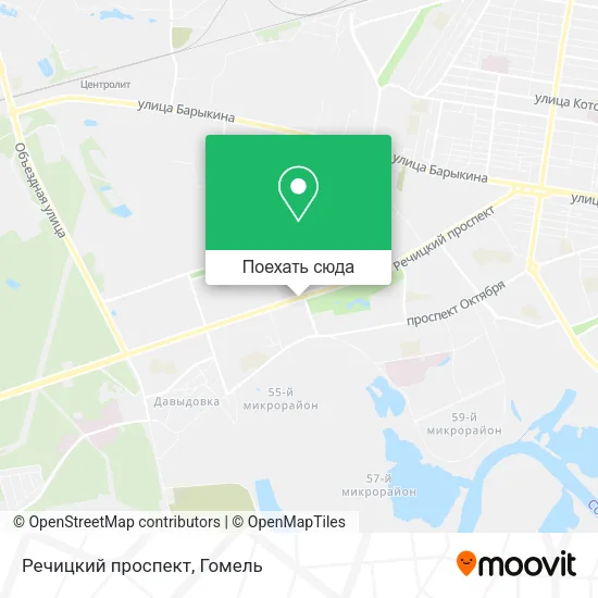Карта Речицкий проспект