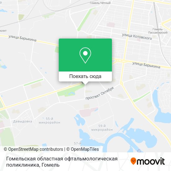Карта Гомельская областная офтальмологическая поликлиника