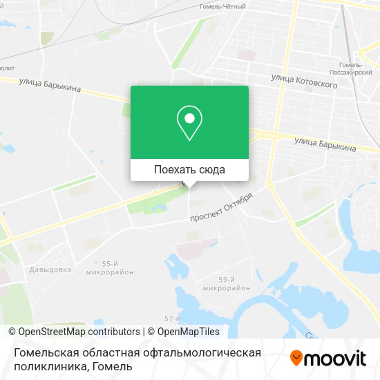 Карта Гомельская областная офтальмологическая поликлиника