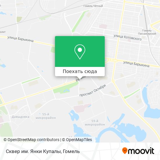 Карта Сквер им. Янки Купалы