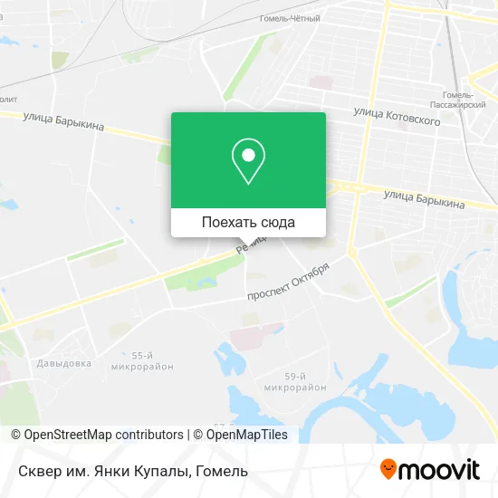 Карта Сквер им. Янки Купалы