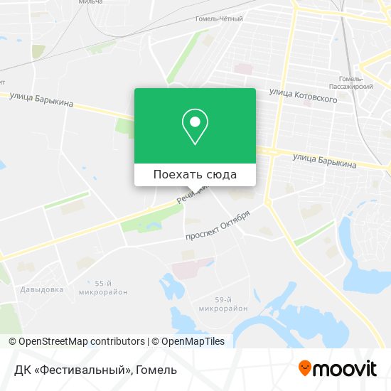 Карта ДК «Фестивальный»