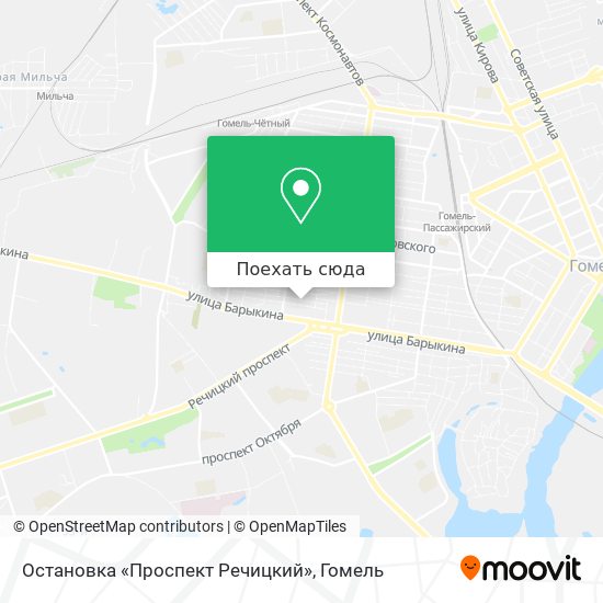 Карта Остановка «Проспект Речицкий»