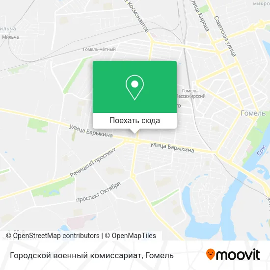 Карта Городской военный комиссариат