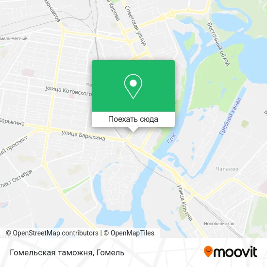 Карта Гомельская таможня