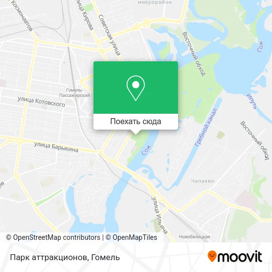 Карта Парк аттракционов