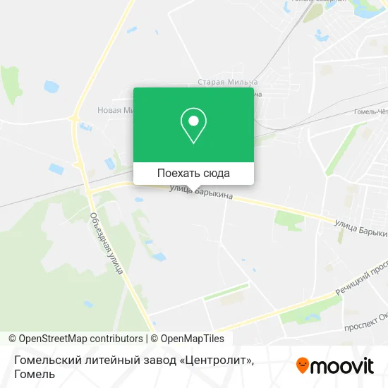 Карта Гомельский литейный завод «Центролит»