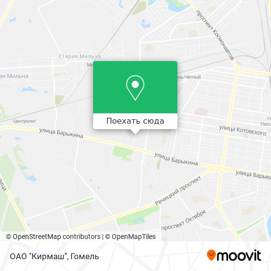 Карта ОАО ''Кирмаш''