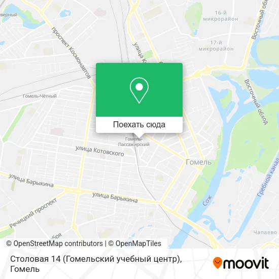 Карта Столовая 14 (Гомельский учебный центр)
