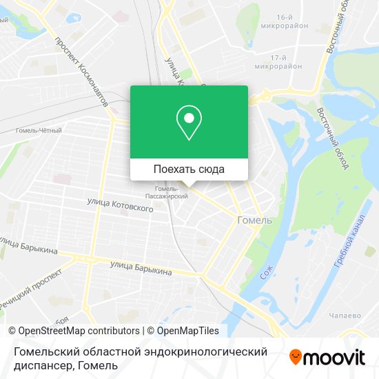 Карта Гомельский областной эндокринологический диспансер