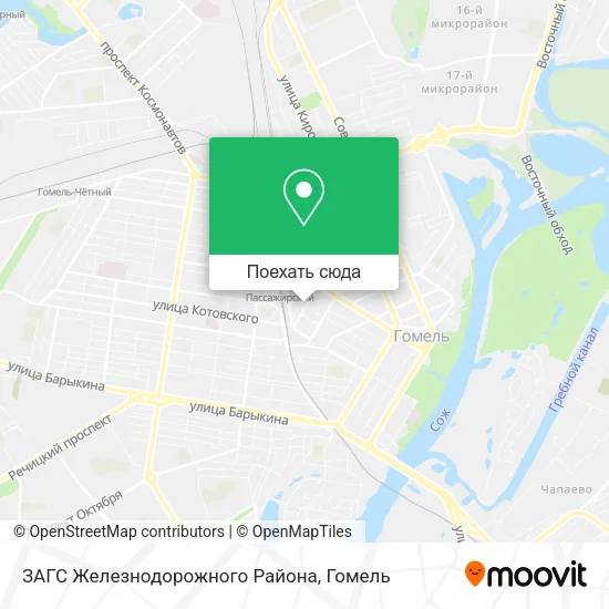 Карта ЗАГС Железнодорожного Района