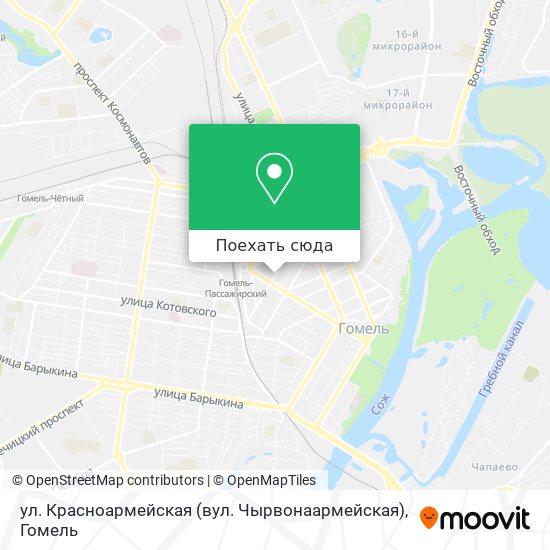 Карта ул. Красноармейская (вул. Чырвонаармейская)