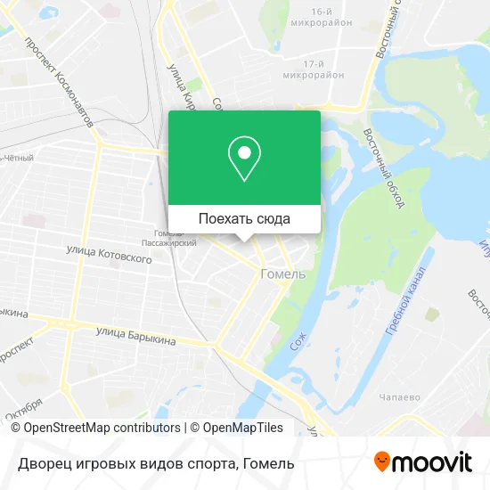 Карта Дворец игровых видов спорта