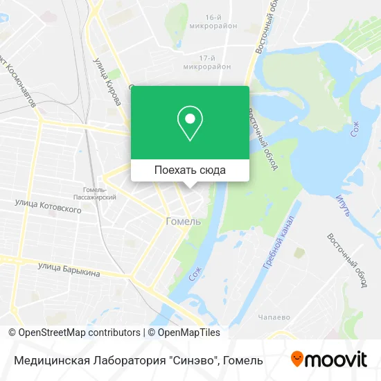 Карта Медицинская Лаборатория "Синэво"