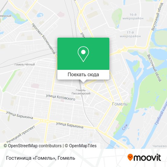 Карта Гостиница «Гомель»