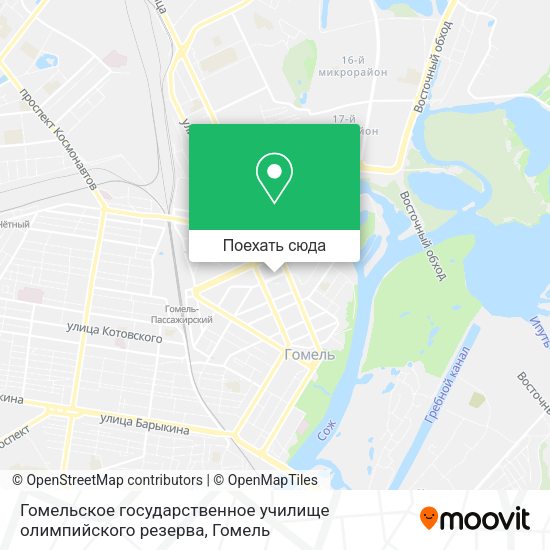 Карта Гомельское государственное училище олимпийского резерва