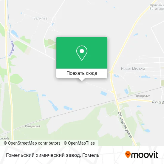Карта Гомельский химический завод