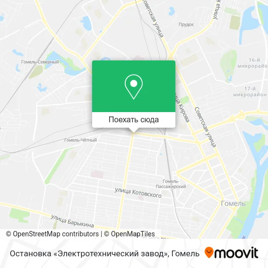 Карта Остановка «Электротехнический завод»
