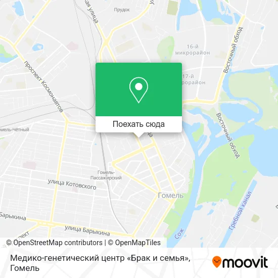 Карта Медико-генетический центр «Брак и семья»